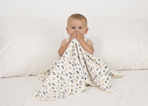 Babymatex Bavlněná oboustranná deka INES 75x100 cm - Autíčka