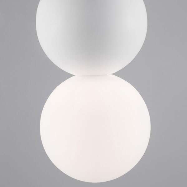 Nova Luce Bílé skleněné závěsné světlo Zero 10 cm