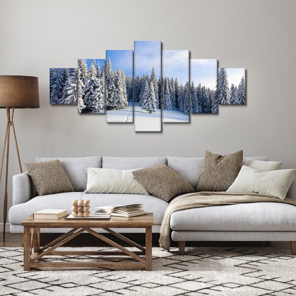 Obraz - Zima v lesích (210x100 cm)