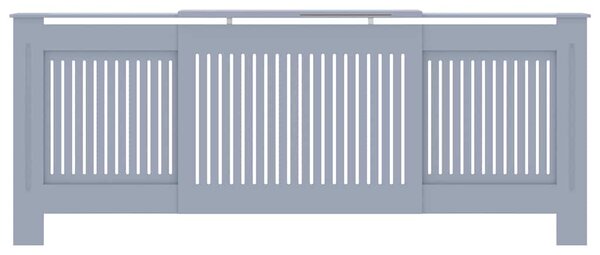 Kryt na radiátor MDF šedý 205 cm 325549