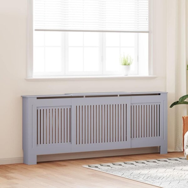 Kryt na radiátor MDF šedý 205 cm 325549