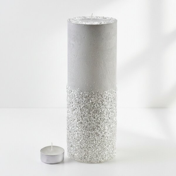 Mondex Velký moderní svícen Diament 36 cm bílý