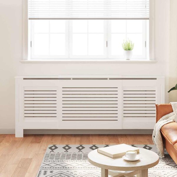 Kryt na radiátor MDF bílý 205 cm 325551