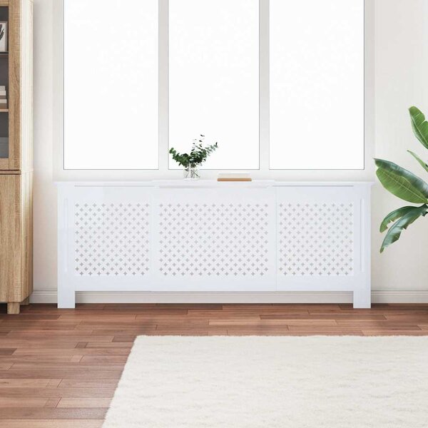 Kryt na radiátor MDF bílý 205 cm 325555