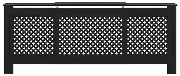 Kryt na radiátor MDF černý 205 cm 325556