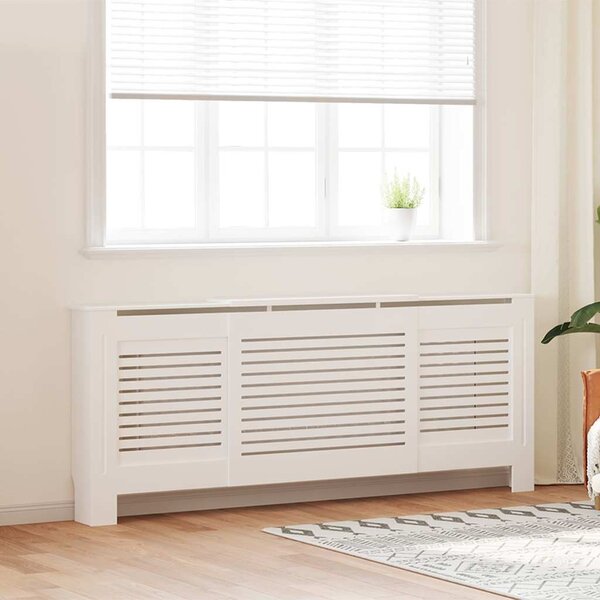 Kryt na radiátor MDF bílý 205 cm 325551