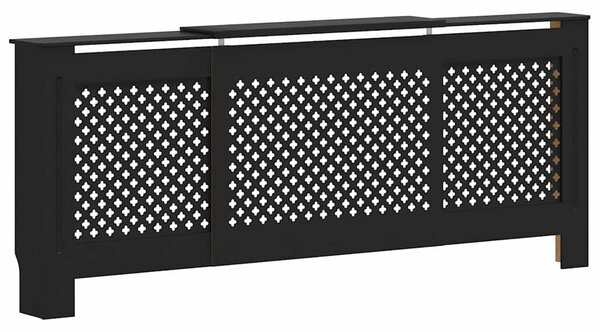 Kryt na radiátor MDF černý 205 cm 325556