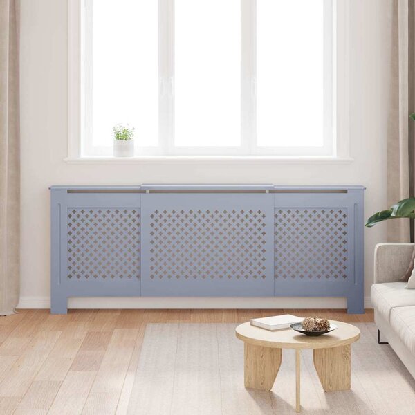 Kryt na radiátor MDF šedý 205 cm 325557