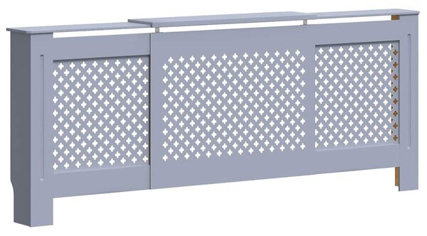 Kryt na radiátor MDF šedý 205 cm 325557