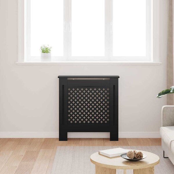Kryt na radiátor MDF černý 78 cm 325568