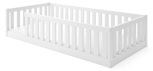 Dětská Montessori postel z masivu borovice BELLA 190x90 cm - bílá