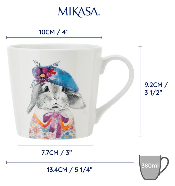Hrnek Mikasa Tipperleyhill motiv králík, 380ml MKTIPPMUGRAB