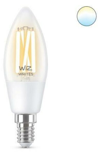 LED Žárovka WiZ Tunable White Filament 8718699787196 E14 C35 4,9-40W 470lm 2700-6500K, stmívatelná