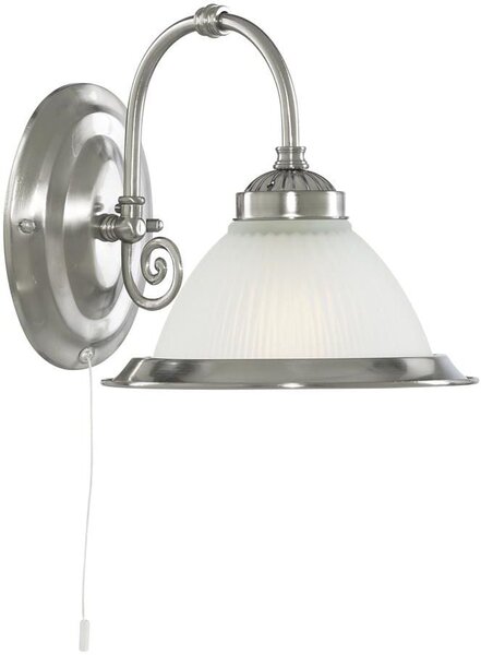 Searchlight American Diner nástěnné svítidlo 1x60 W bílá-stříbrná 1041-1