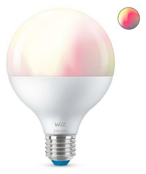 LED Žárovka WiZ Colors Globe 8718699786359 E27 G95 11-75W 1055lm 2200-6500K, RGB 16 mil. barev, stmívatelná