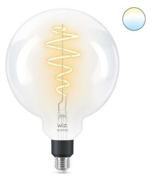 LED Žárovka WiZ Tunable White Filament 8718699786731 E27 G200 6,5-40W 470lm 2700-6500K, stmívatelná