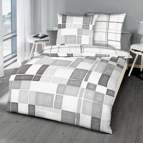 Povlečení DEMOS ANTHRAZIT šedá, 70x90 a 140x200 cm