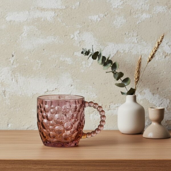 Affekdesign Skleněný hrnek VINI PEARL 350 ml fialový/hnědý