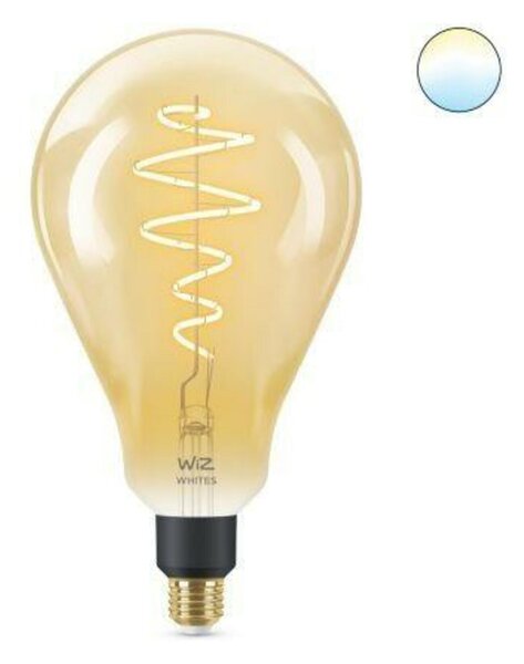 LED Žárovka WiZ Tunable White Filament Amber 8718699786854 E27 PS160 6,5-25W 390lm 2000-5000K, stmívatelná