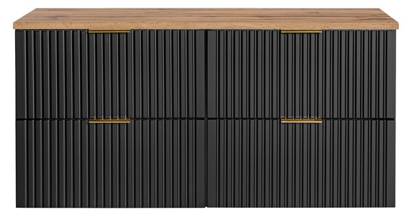 Comad Koupelnová skříňka pod deskové umyvadlo Adel Black SET -ADB B 120 černá/dub wotan