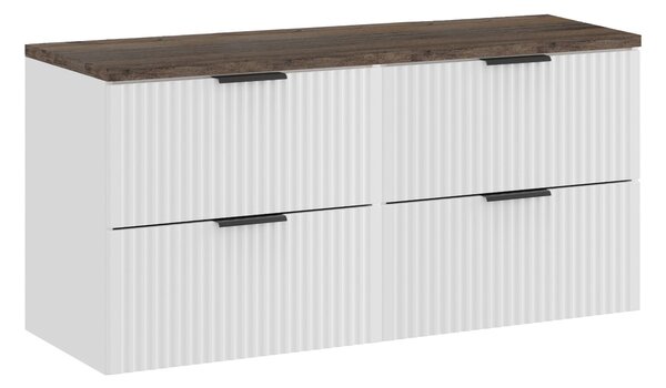 Comad Koupelnová skříňka pod deskové umyvadlo Adel White SET-ADW B VINTAGE 120 bílá/santa fe oak