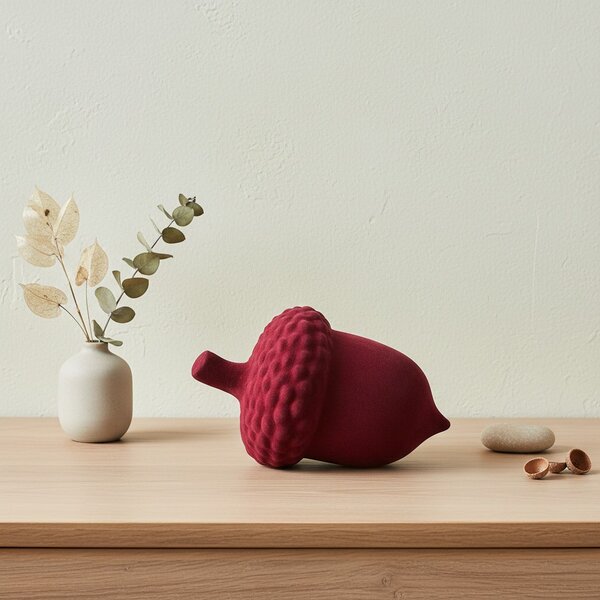 Mondex Keramická figurka žaludu MAVE 29x18 cm bordó
