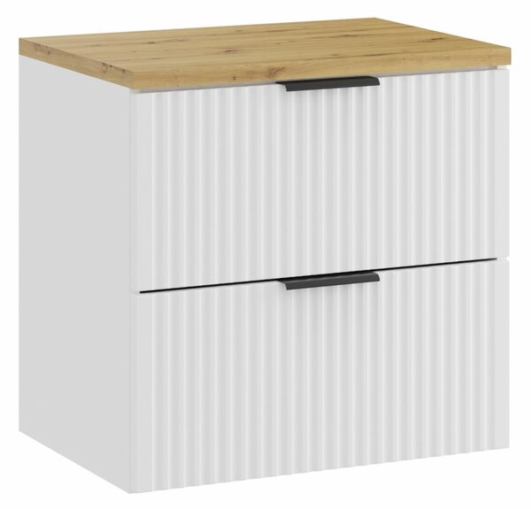 Comad Koupelnová skříňka pod deskové umyvadlo Adel White SET-ADW B ARTISAN 60 bílá/dub artisan