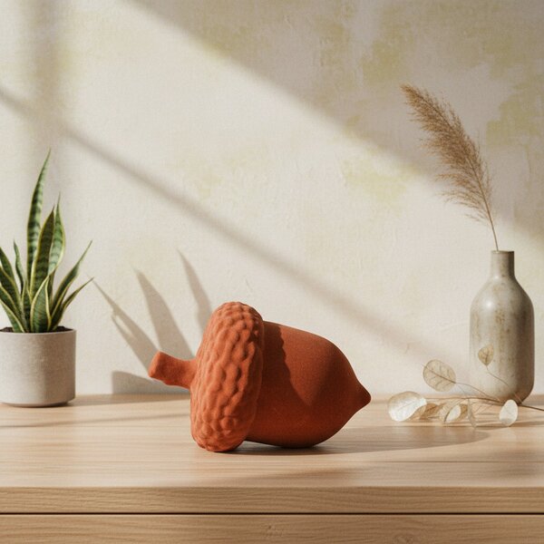 Mondex Keramická figurka žaludu MAVE 24x16 cm oranžová