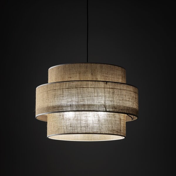 TK Lighting Calisto závěsné svítidlo 3x15 W černá-béžová 5402