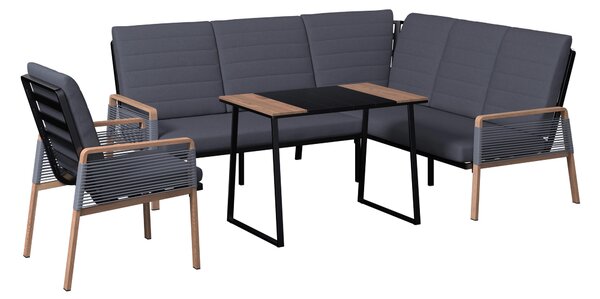 TERASOVÁ SEDACÍ SOUPRAVA 4dílné, kov, plast, textil Ambia Garden - Online Only zahradní nábytek, Online Only
