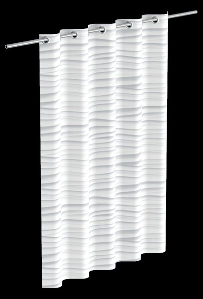 Sprchový závěs, bílá vlna BA0401