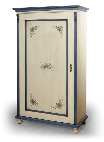 Jednodveřová malovaná skříň ze série Le Florac bleu