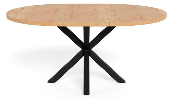 JÍDELNÍ STŮL, černá, divoký dub, 120(160)/120/76 cm MID.YOU - Jídelní stoly, Online Only