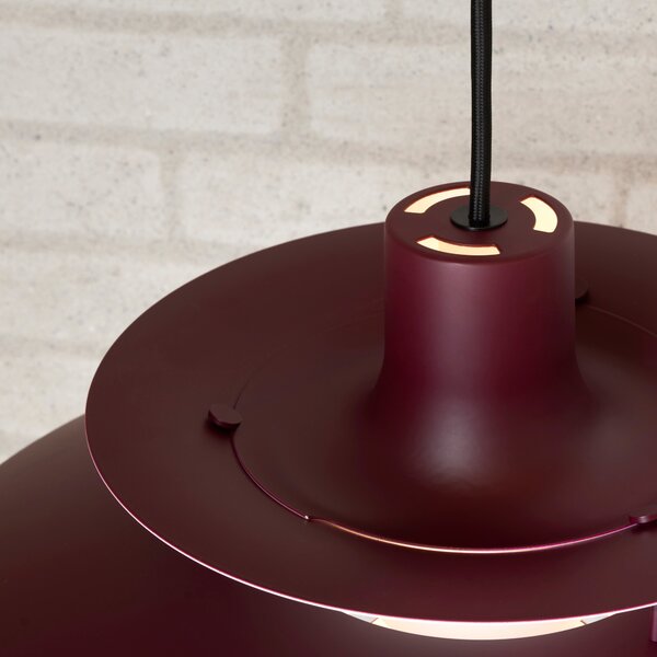 LOUIS POULSEN Závěsná lampa PH 5, Monochrome burgundy