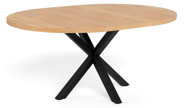 JÍDELNÍ STŮL, černá, divoký dub, 120(160)/120/76 cm MID.YOU - Jídelní stoly, Online Only
