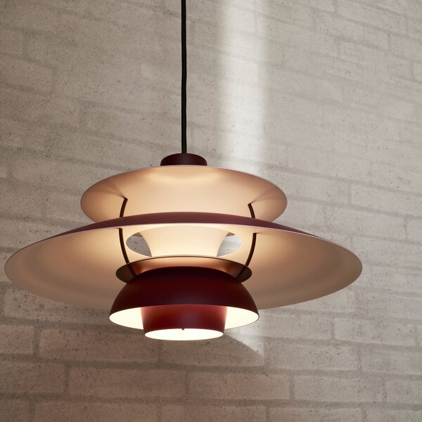 LOUIS POULSEN Závěsná lampa PH 5, Monochrome burgundy