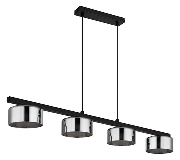 Globo 16055-4HS - LED Lustr na lanku HIGGINS 4xGX53/6W/230V kouřová/černá