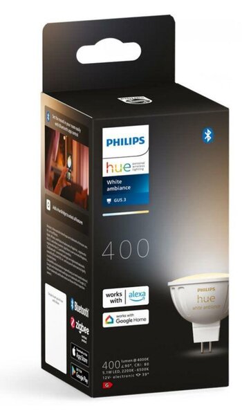Philips HUE WA LED žárovka GU5,3 MR16 5,1W 12V 400lm 2200K-6500K IP20