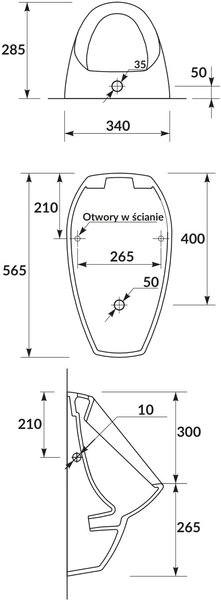 Cersanit Apollo pisoár K11-0025