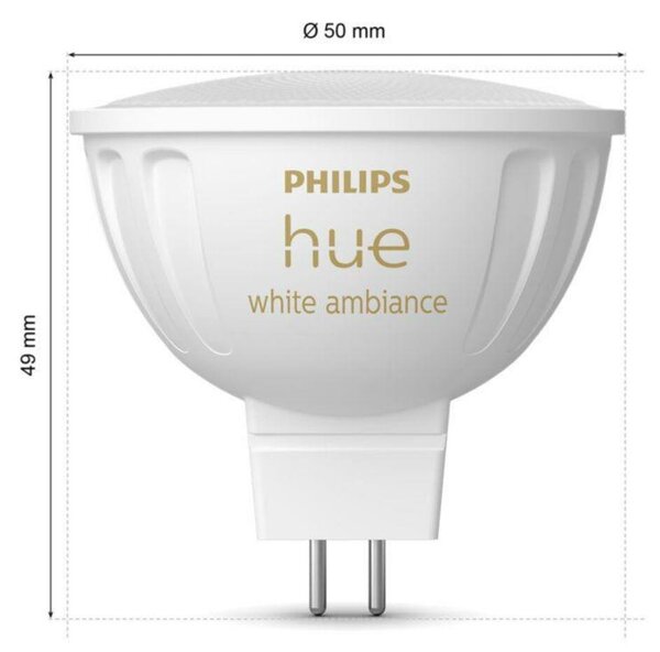 Philips HUE WA LED žárovka GU5,3 MR16 5,1W 12V 400lm 2200K-6500K IP20