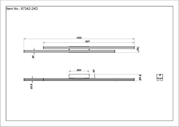 Globo 67342-24D - LED Stropní svítidlo KIRINA LED/24W/230V 3000K černá