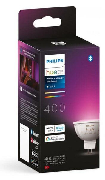 Philips HUE WACA LED žárovka GU5,3 MR16 6,3W 12V 400lm 2200K-6500K RGB IP20