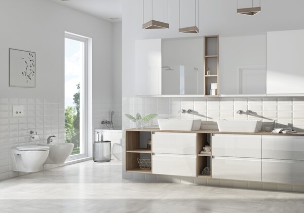 Cersanit Moduo skříňka 40x14.1x80 cm boční závěsná bílá S590-028-DSM