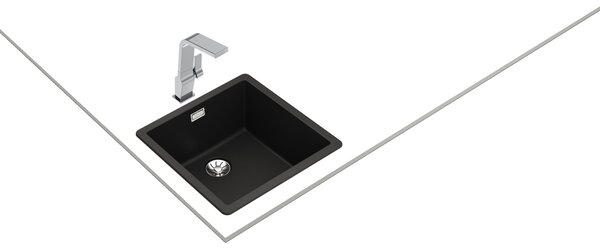 Teka Radea dřez tegranit 45.6x45.6 cm černá 115230048