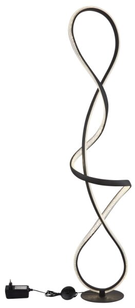 Globo 67341SS - LED Stojací lampa SWIRL LED/36W/230V černá