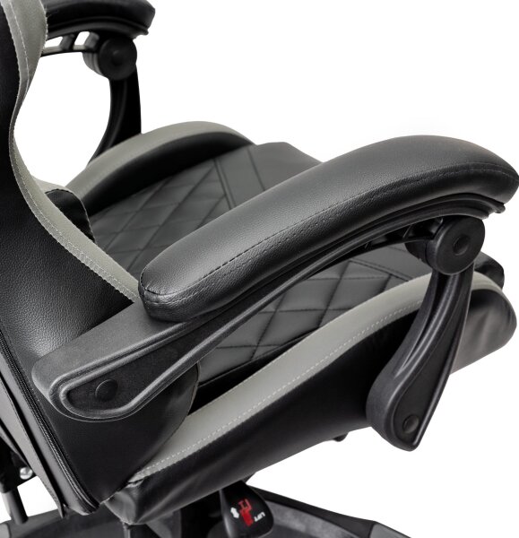 Herní židle FIORANO černá/šedá