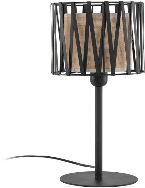 TK Lighting Harmony stolní lampa 1x15 W černá-hnědá 5889
