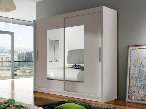 Skříň s posuvnými dveřmi London VII, Barva: černá, Osvětlení: bez osvětlení 5902928050738