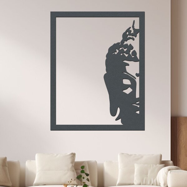 Dřevěná dekorace BUDHA BALI | Rozměry (cm): 32x40 | Zvolte barvu dekoru: Třešeň