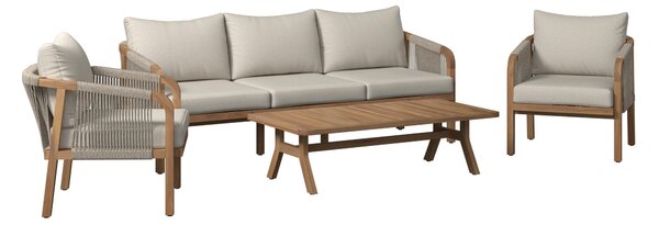 TERASOVÁ SEDACÍ SOUPRAVA dřevo Ambia Garden - Online Only zahradní nábytek, Online Only